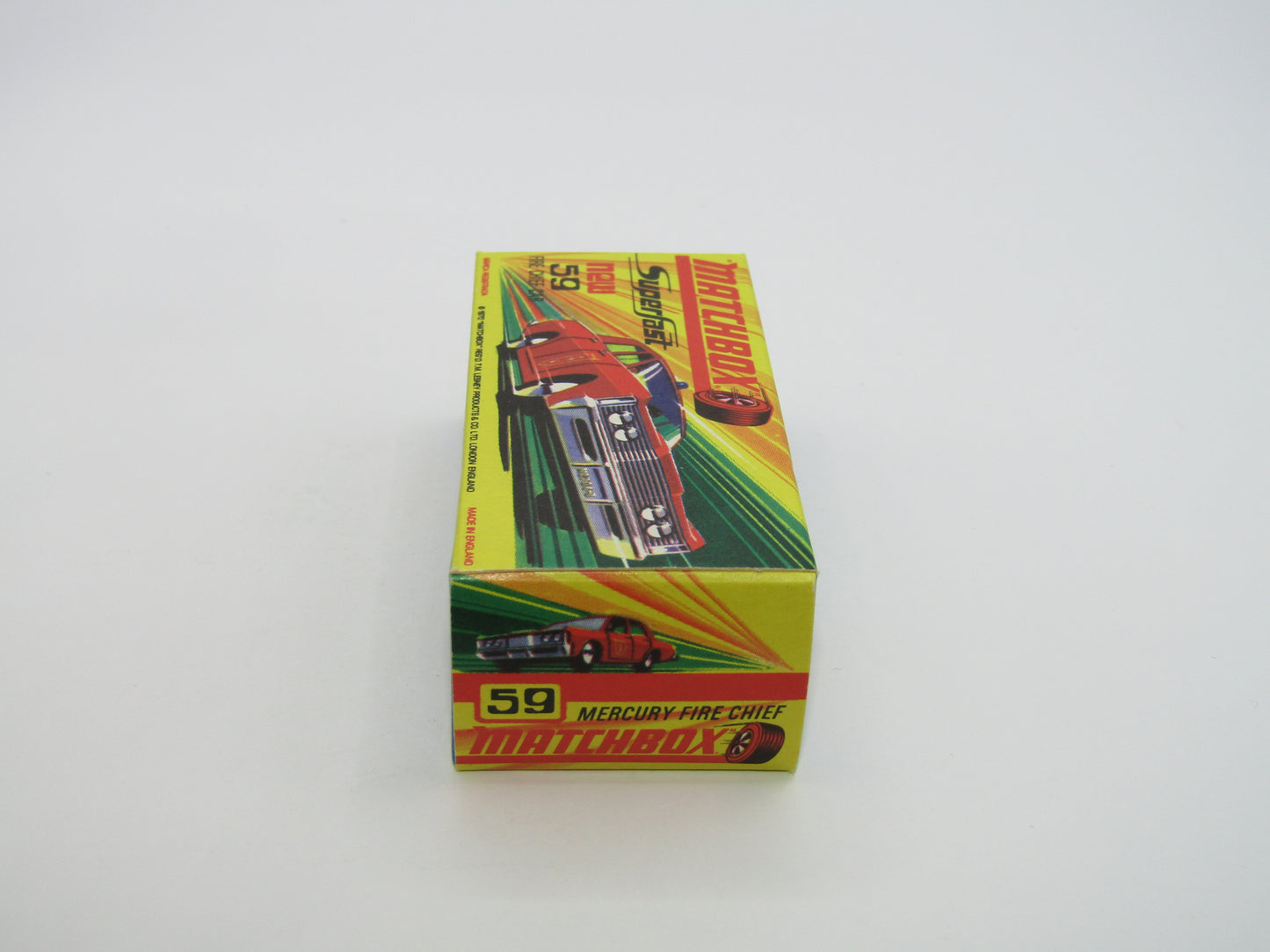 Matchbox Superfast 59B Mercury Police Car CLEAR Windows SILVER Base Code Red