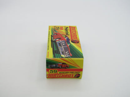 Matchbox Superfast 59B Mercury Police Car CLEAR Windows SILVER Base Code Red