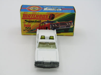 Matchbox Superfast 59B Mercury Police Car Police Label GREEN Roof Lights