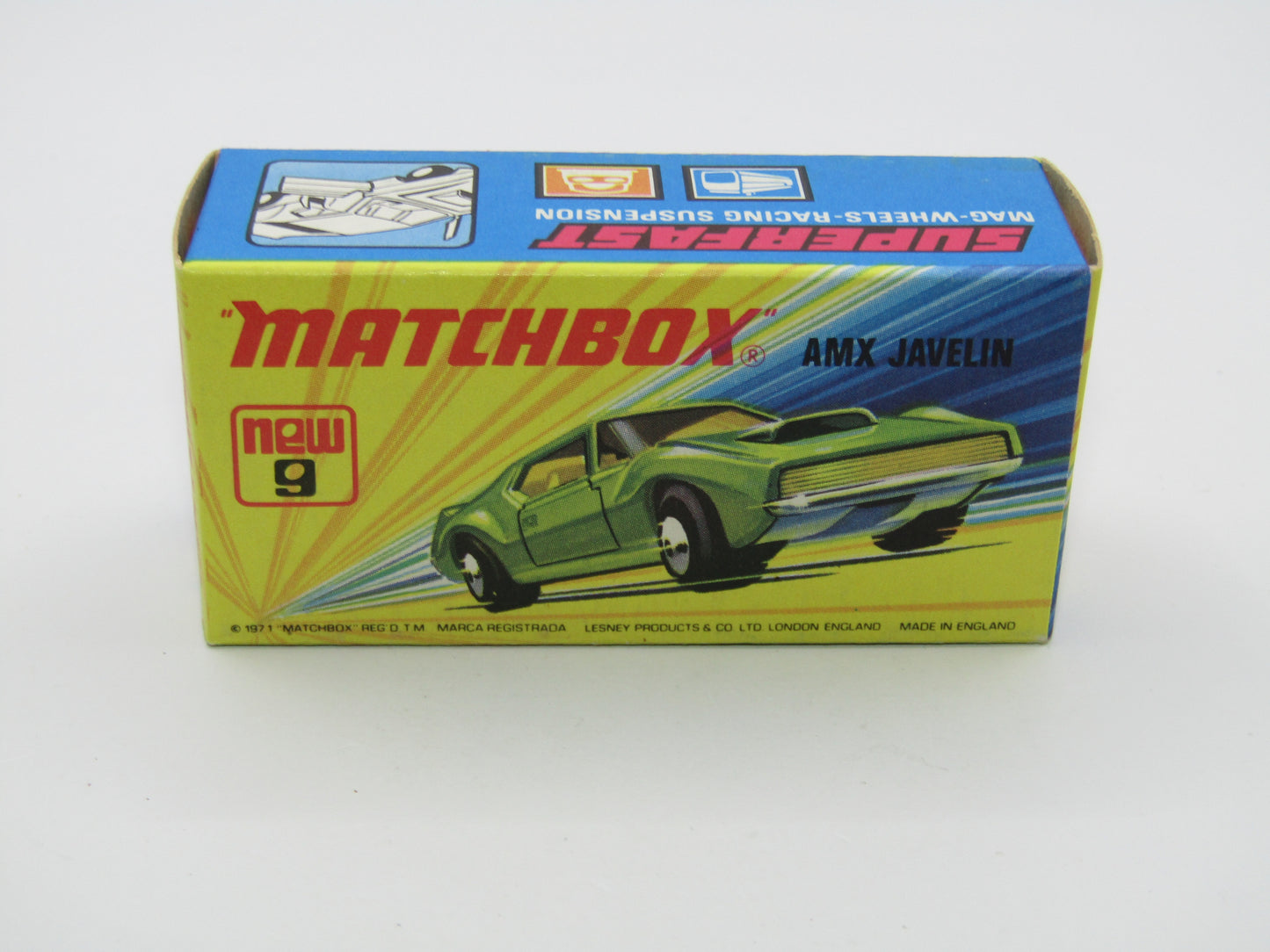 Matchbox Superfast 9B AMX Javelin RED - SILVER BASE