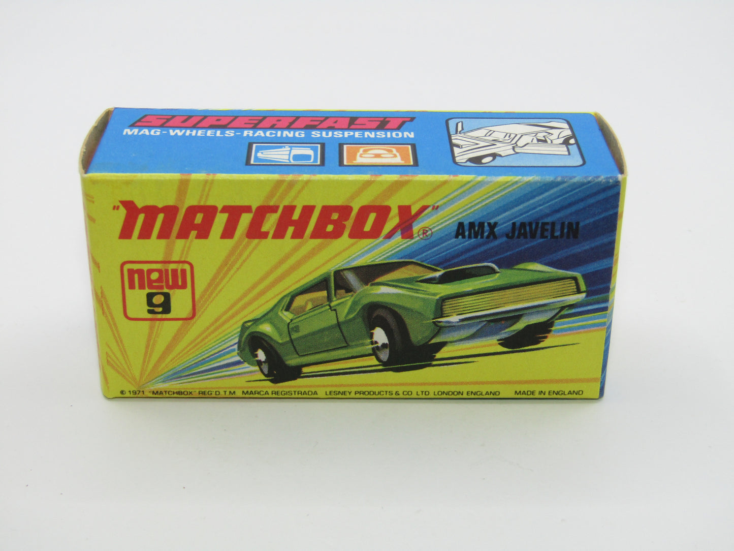 Matchbox Superfast 9B AMX Javelin RED - SILVER BASE