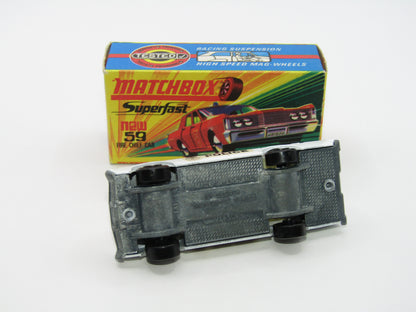 Matchbox Superfast 59B Mercury Police Car Police Label GREEN Roof Lights