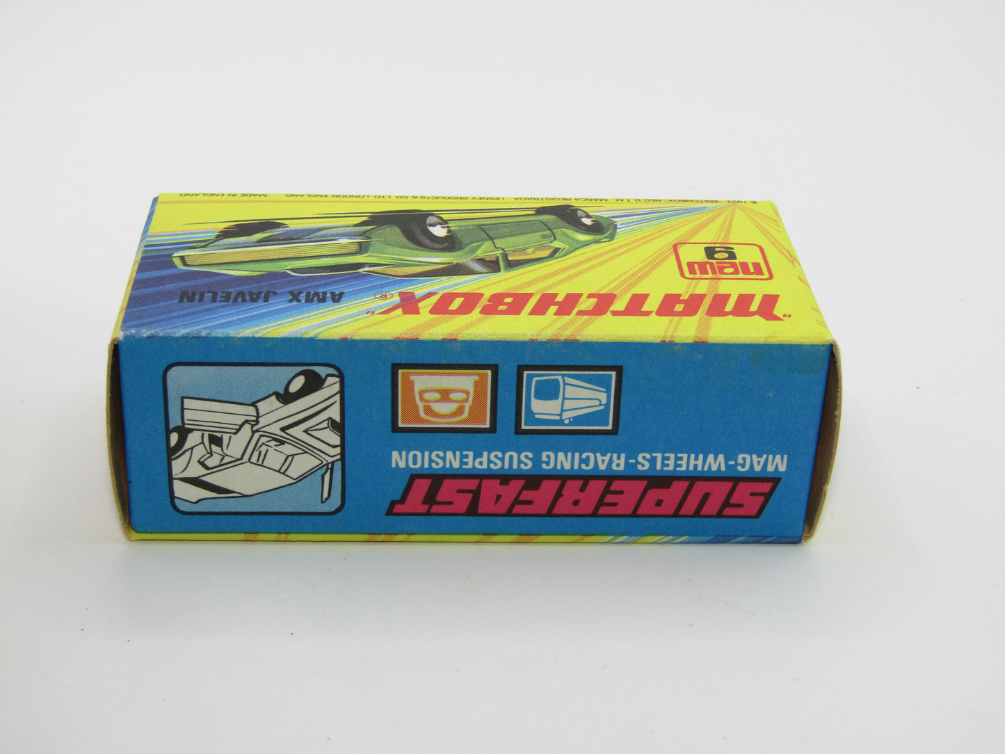 Matchbox Superfast 9B AMX Javelin RED - SILVER BASE