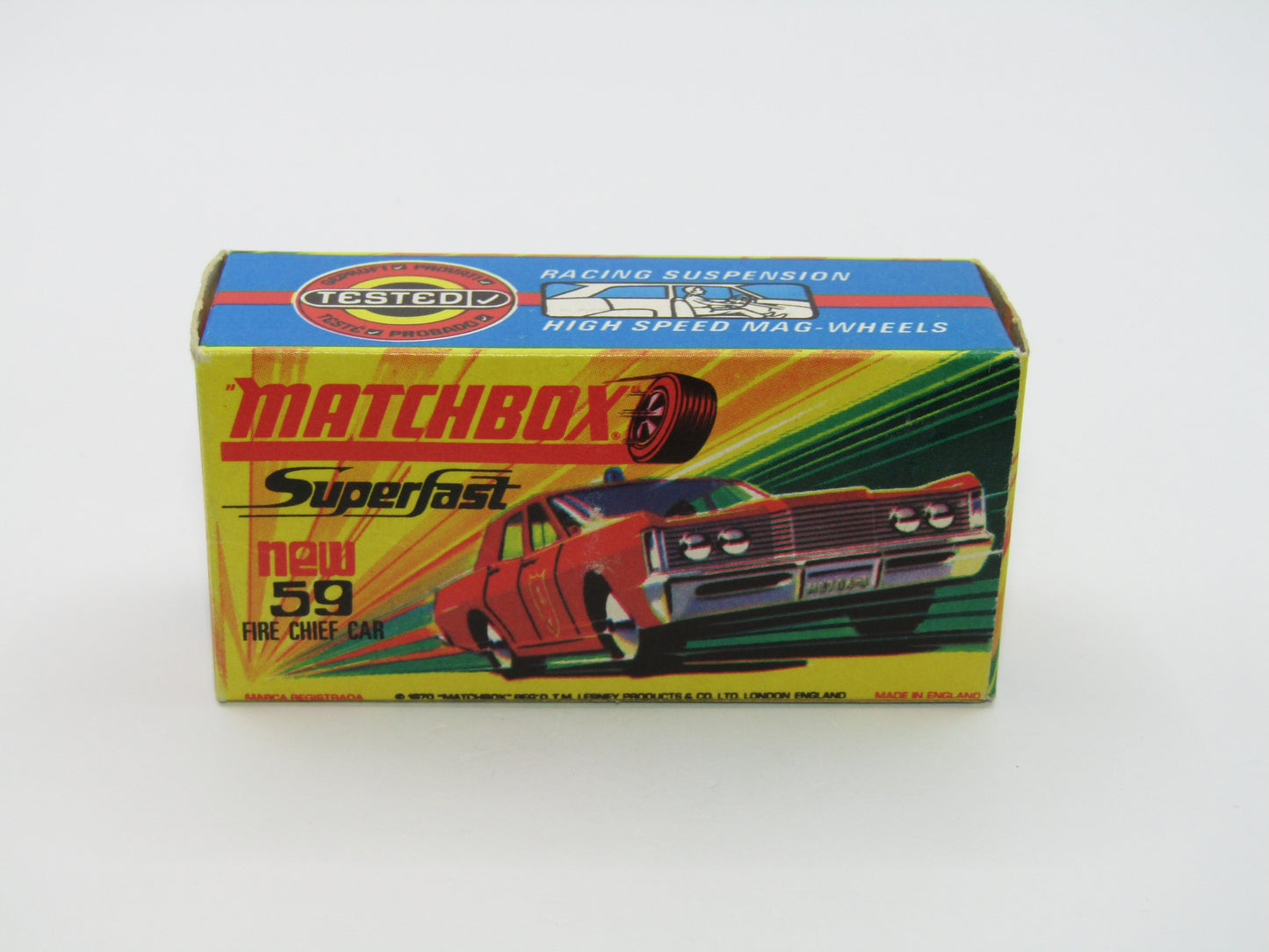 Matchbox Superfast 59B Mercury Police Car Police Label GREEN Roof Lights