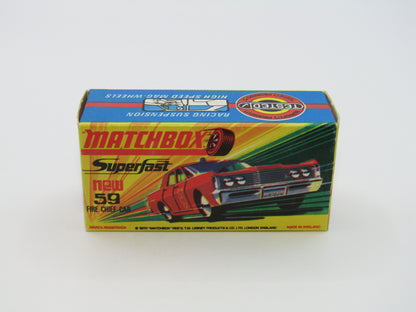 Matchbox Superfast 59B Mercury Police Car Police Label GREEN Roof Lights