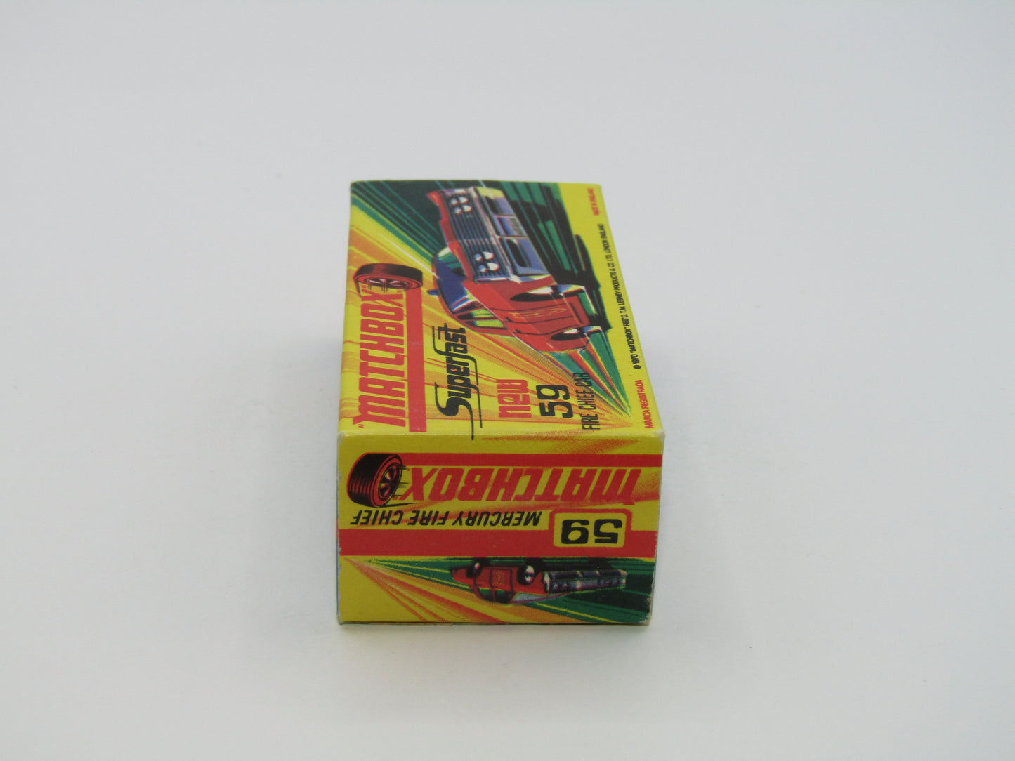 Matchbox Superfast 59B Mercury Police Car Police Label GREEN Roof Lights