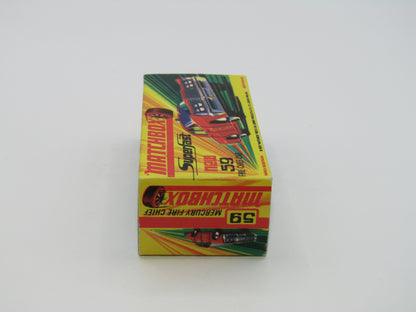 Matchbox Superfast 59B Mercury Police Car Police Label GREEN Roof Lights