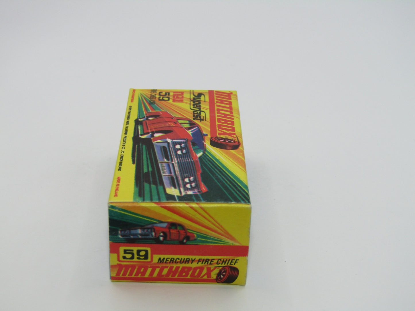 Matchbox Superfast 59B Mercury Police Car Police Label GREEN Roof Lights
