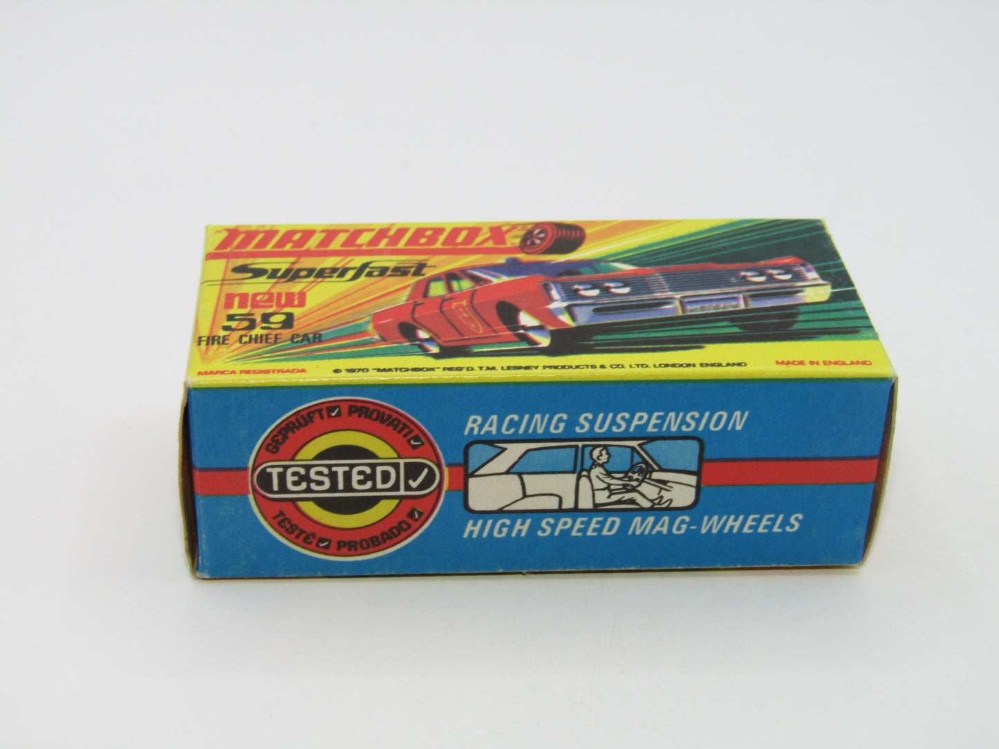 Matchbox Superfast 59B Mercury Police Car Police Label GREEN Roof Lights