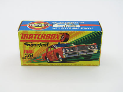 Matchbox Superfast 59B Mercury Police Car Police No Labels GREEN Roof Lights