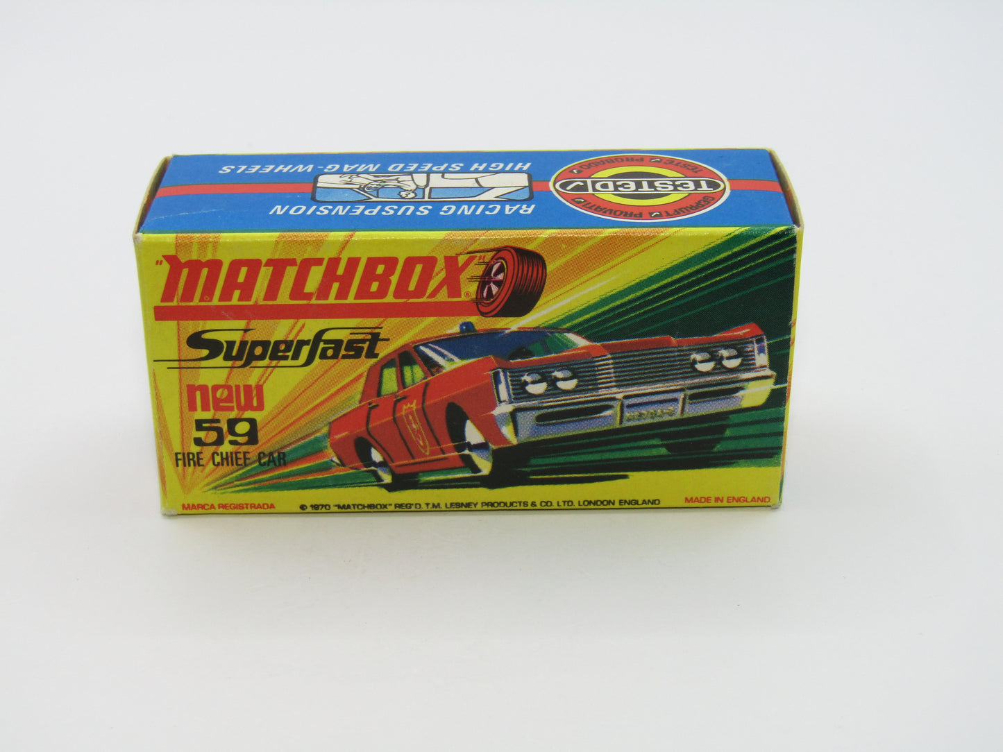 Matchbox Superfast 59B Mercury Police Car Police No Labels GREEN Roof Lights