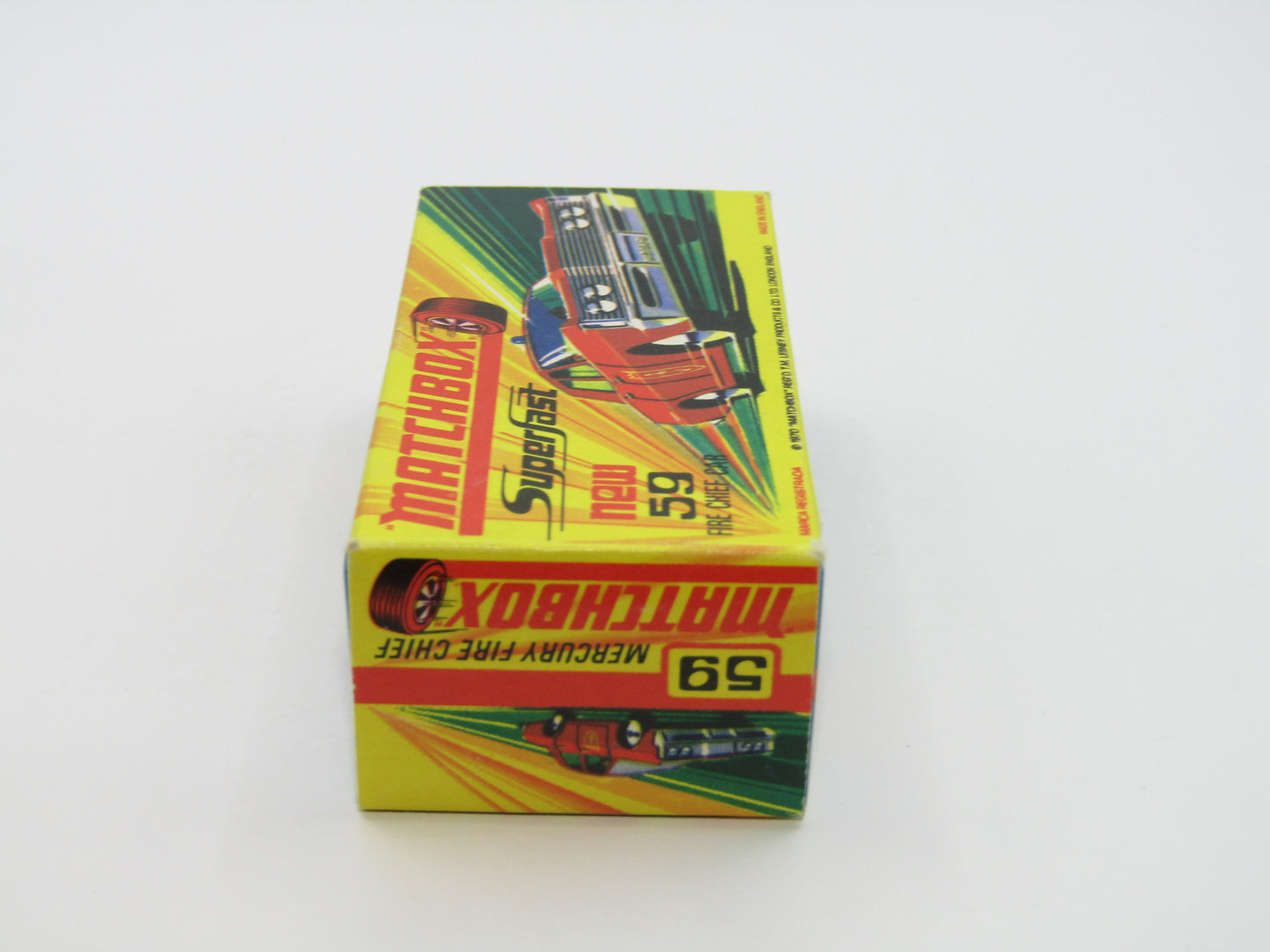 Matchbox Superfast 59B Mercury Police Car Police No Labels GREEN Roof Lights