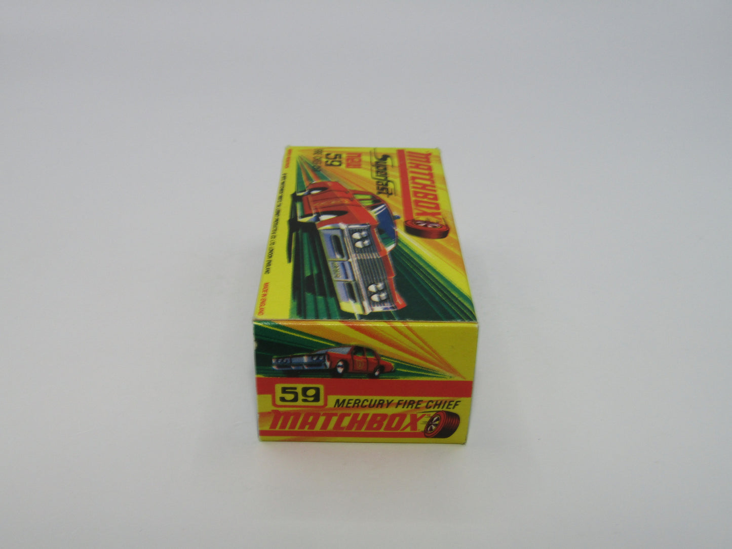Matchbox Superfast 59B Mercury Police Car Police No Labels GREEN Roof Lights