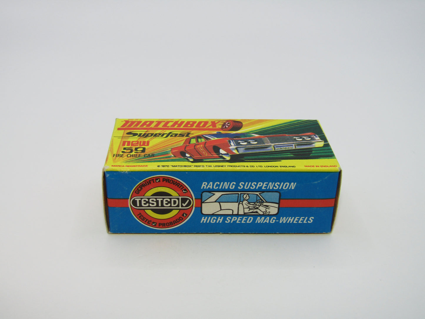 Matchbox Superfast 59B Mercury Police Car Police No Labels GREEN Roof Lights