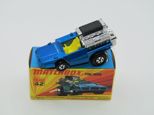 Matchbox Superfast 42B Tyre Fryer DARK Metallic Blue