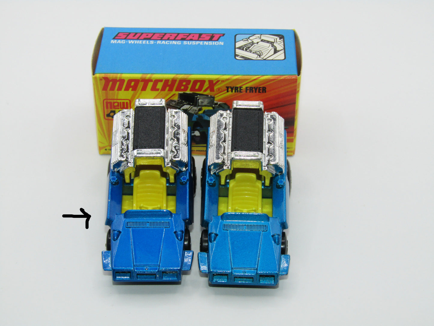 Matchbox Superfast 42B Tyre Fryer DARK Metallic Blue