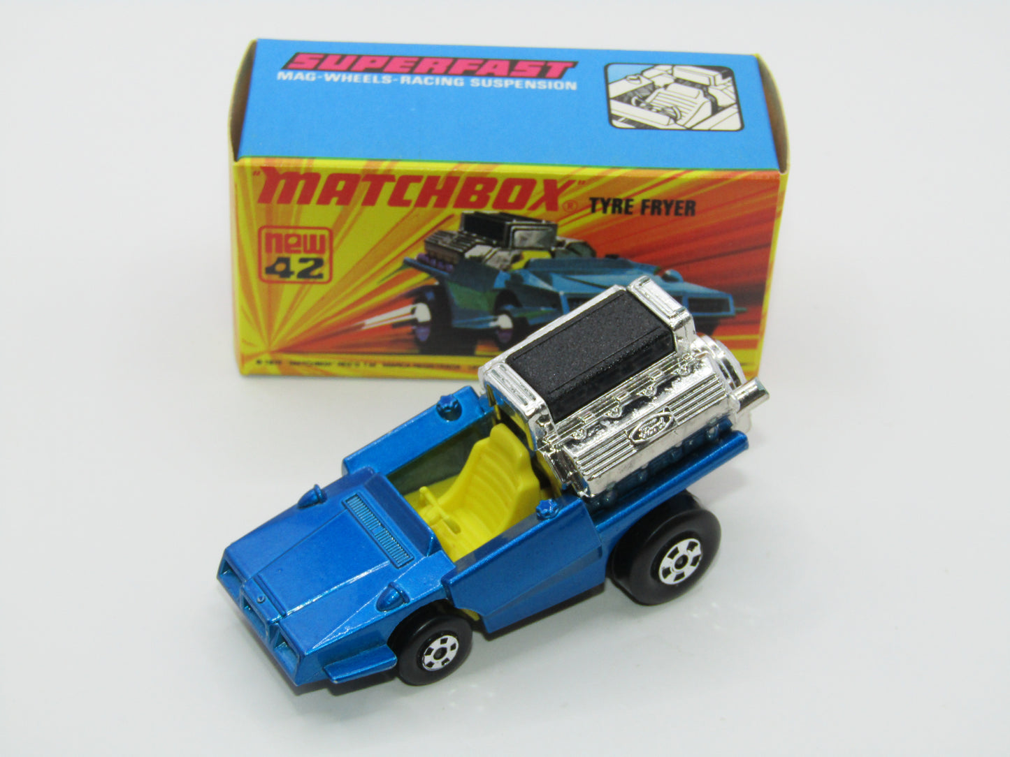 Matchbox Superfast 42B Tyre Fryer DARK Metallic Blue