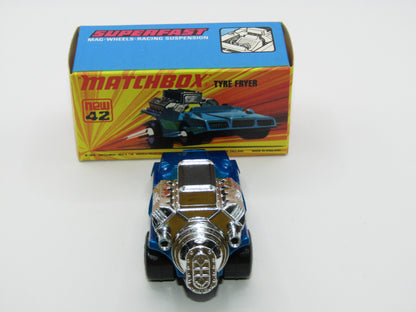 Matchbox Superfast 42B Tyre Fryer DARK Metallic Blue