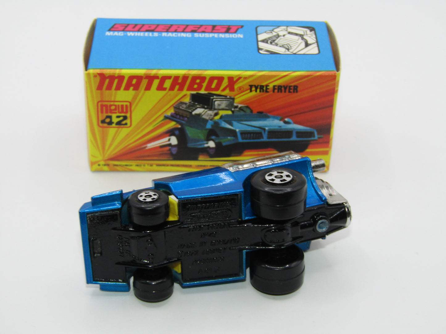 Matchbox Superfast 42B Tyre Fryer DARK Metallic Blue