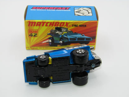 Matchbox Superfast 42B Tyre Fryer DARK Metallic Blue