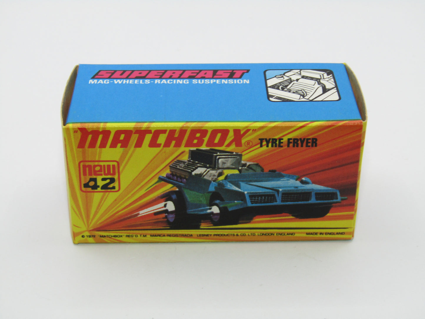 Matchbox Superfast 42B Tyre Fryer DARK Metallic Blue