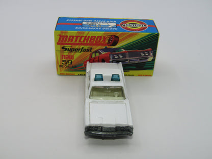 Matchbox Superfast 59B Mercury Police Car Police Labels Blue Roof Lights