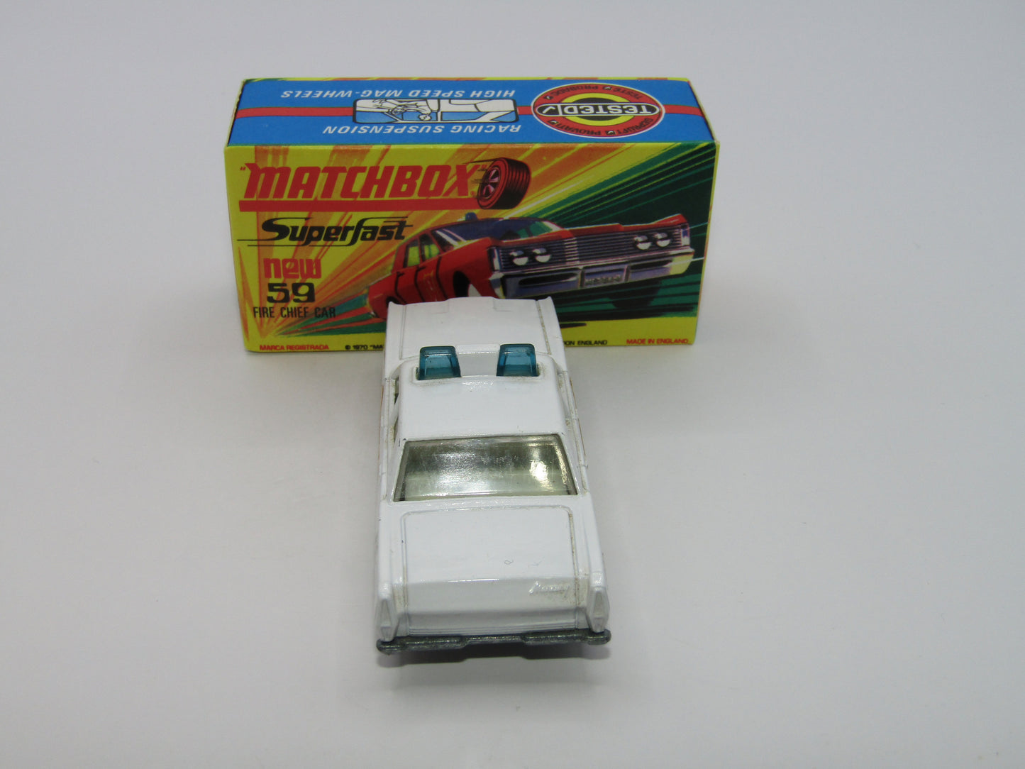 Matchbox Superfast 59B Mercury Police Car Police Labels Blue Roof Lights