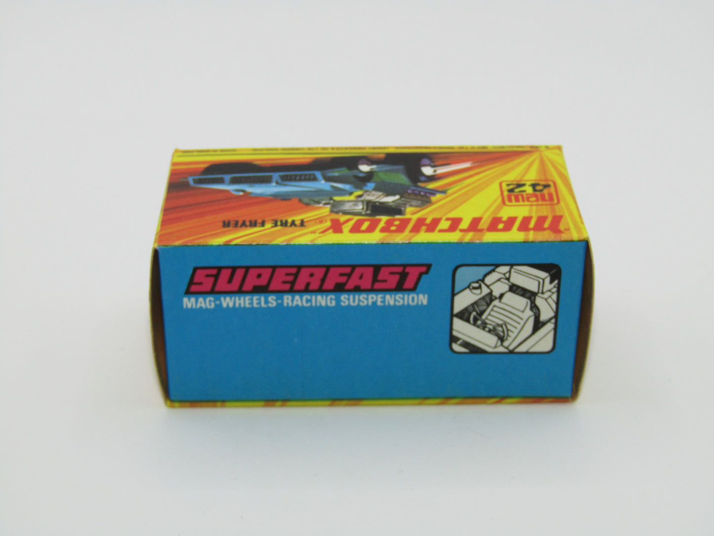 Matchbox Superfast 42B Tyre Fryer DARK Metallic Blue