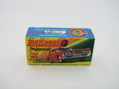Matchbox Superfast 59B Mercury Police Car Police Labels Blue Roof Lights