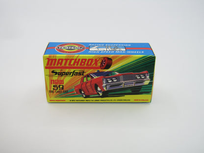 Matchbox Superfast 59B Mercury Police Car Police Labels Blue Roof Lights