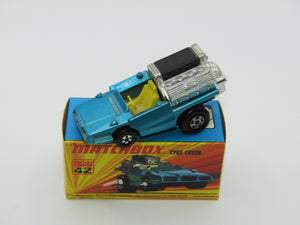 Matchbox Superfast 42B Tyre Fryer VERY LIGHT METALLIC BLUE