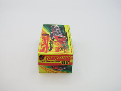 Matchbox Superfast 59B Mercury Police Car Police Labels Blue Roof Lights