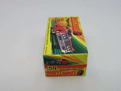 Matchbox Superfast 59B Mercury Police Car Police Labels Blue Roof Lights