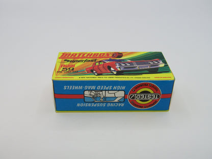 Matchbox Superfast 59B Mercury Police Car Police Labels Blue Roof Lights