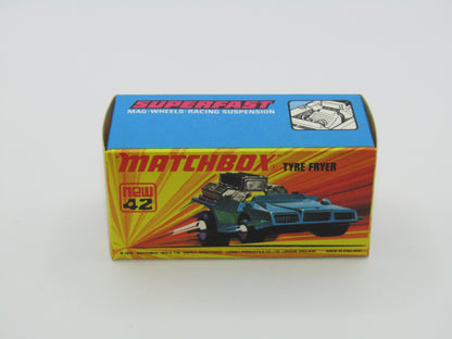 Matchbox Superfast 42B Tyre Fryer VERY LIGHT METALLIC BLUE