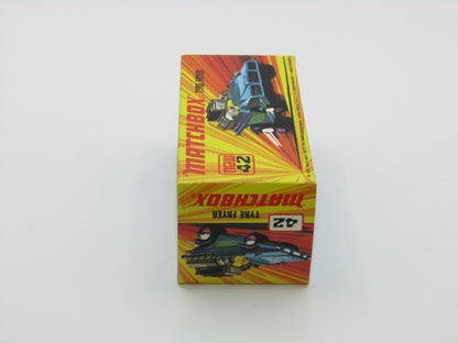 Matchbox Superfast 42B Tyre Fryer VERY LIGHT METALLIC BLUE
