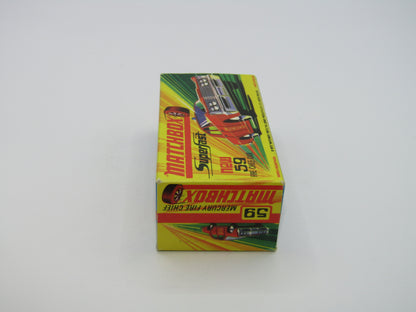 Matchbox Superfast 59B Mercury Police Car Metro CLEAR Windows Silver Base
