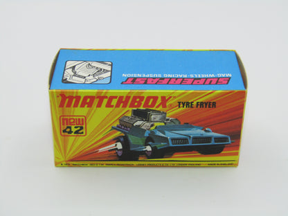 Matchbox Superfast 42B Tyre Fryer Medium Met Blue Bright Yellow Interior