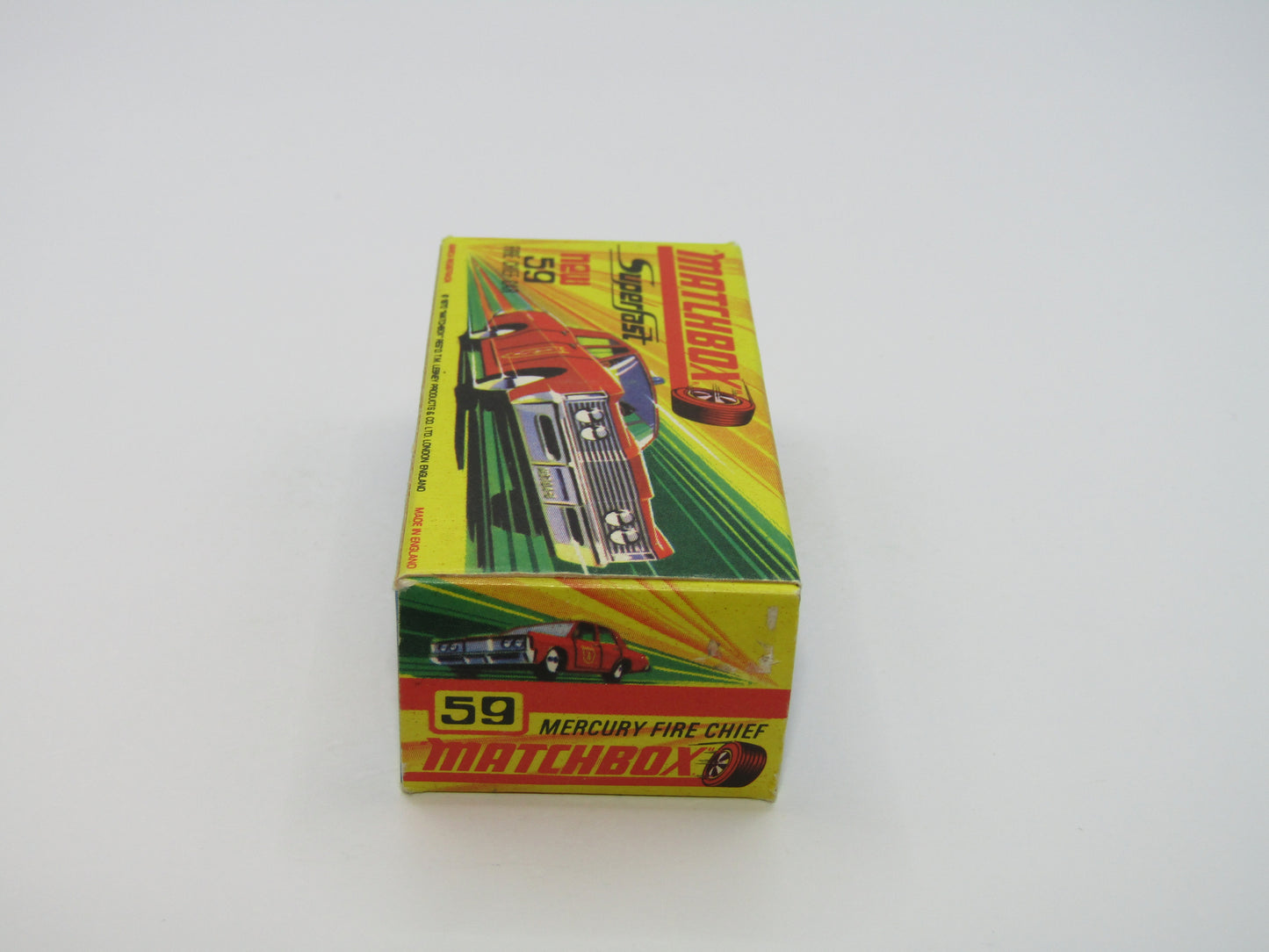 Matchbox Superfast 59B Mercury Police Car Metro CLEAR Windows Silver Base