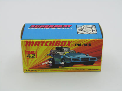 Matchbox Superfast 42B Tyre Fryer Medium Met Blue Bright Yellow Interior