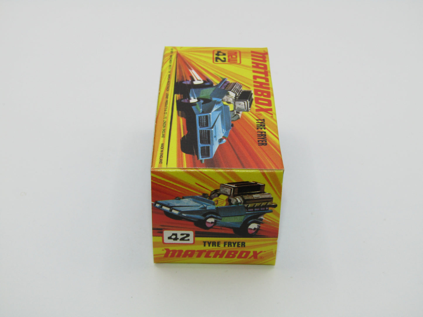 Matchbox Superfast 42B Tyre Fryer Medium Met Blue Bright Yellow Interior