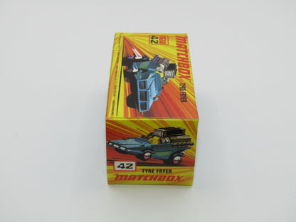 Matchbox Superfast 42B Tyre Fryer Medium Met Blue Bright Yellow Interior