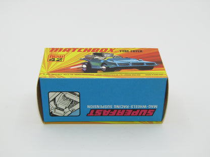 Matchbox Superfast 42B Tyre Fryer Medium Met Blue Bright Yellow Interior