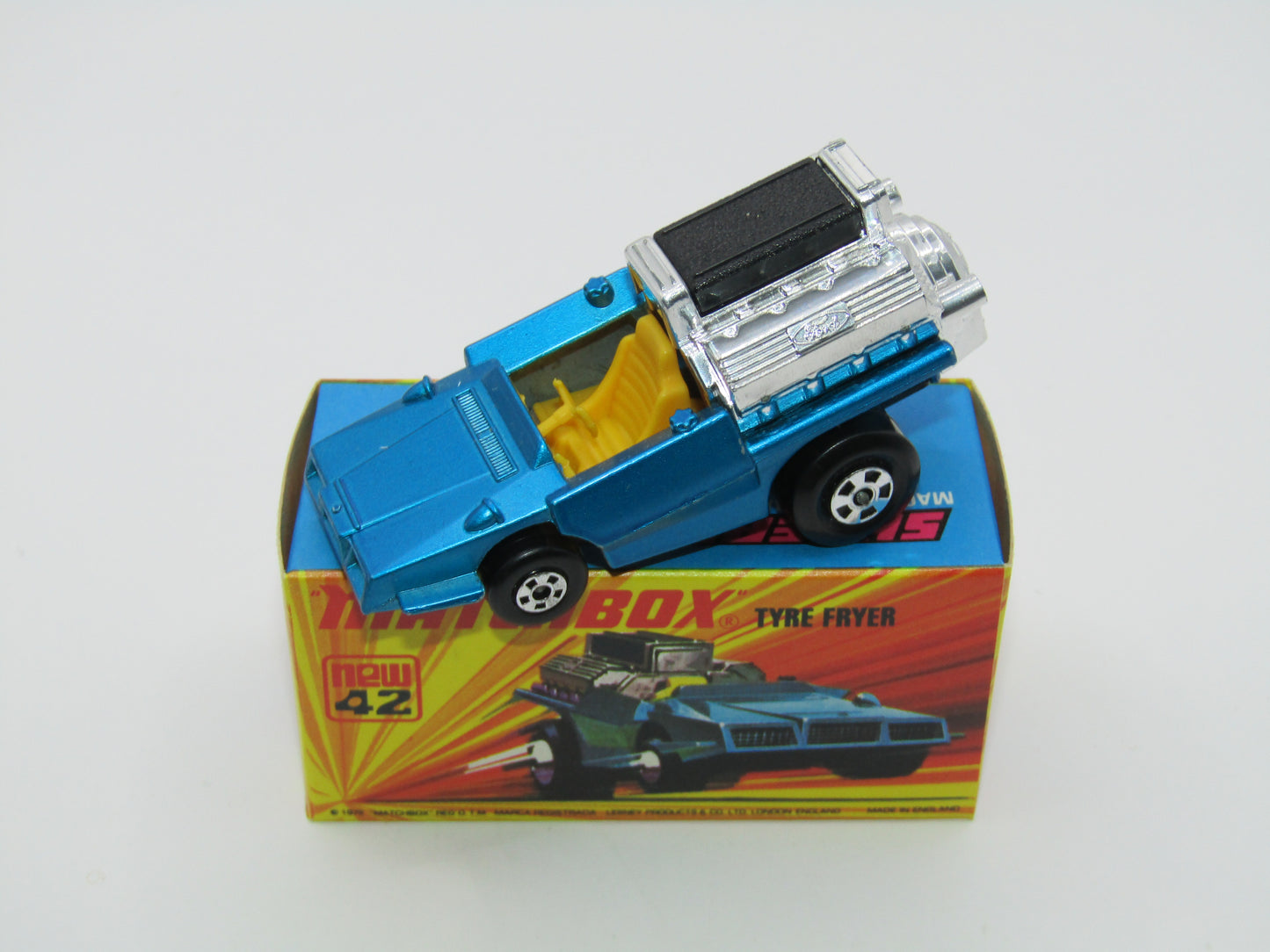 Matchbox Superfast 42B Tyre Fryer DARK YELLOW Interior