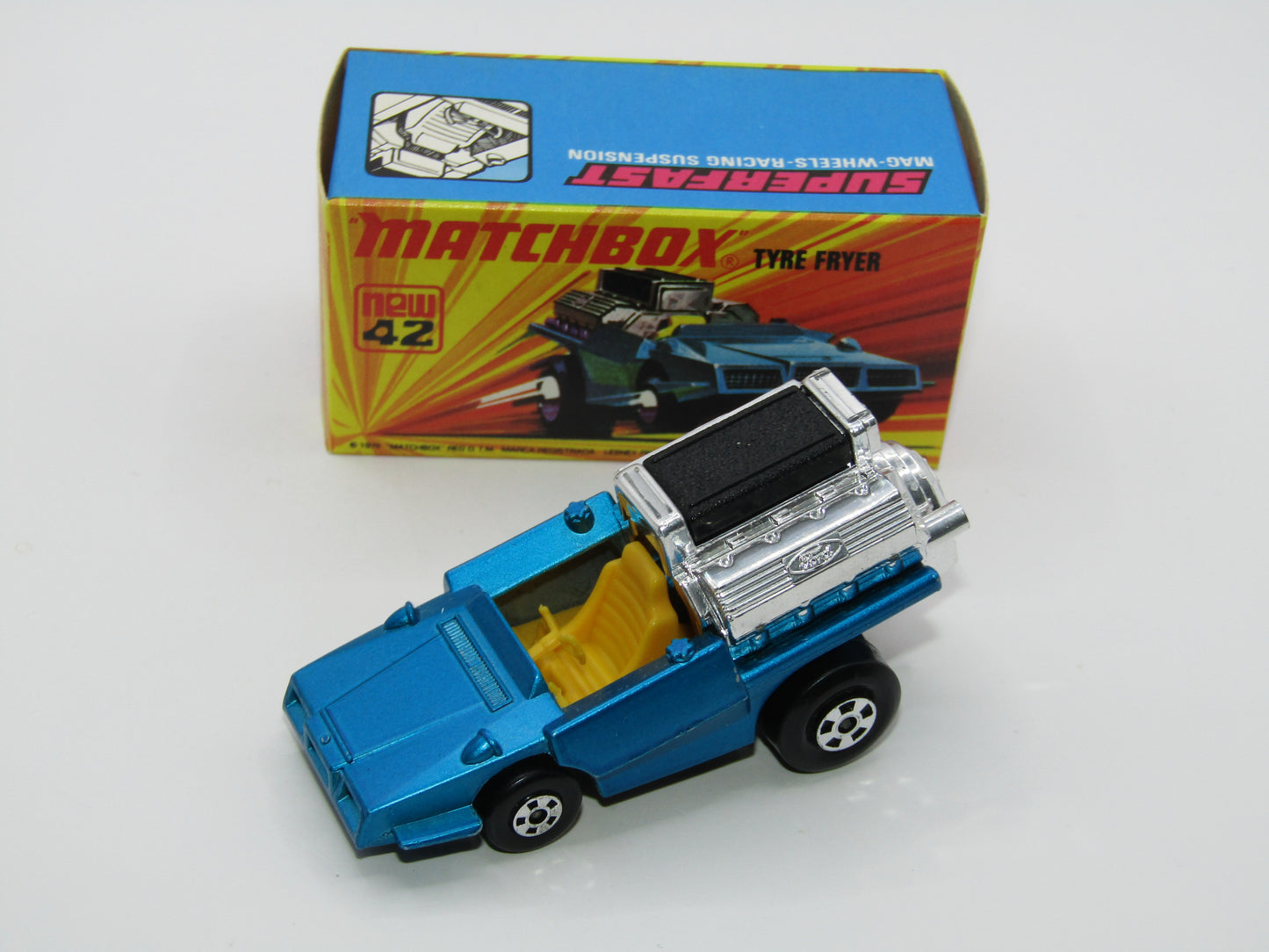 Matchbox Superfast 42B Tyre Fryer DARK YELLOW Interior