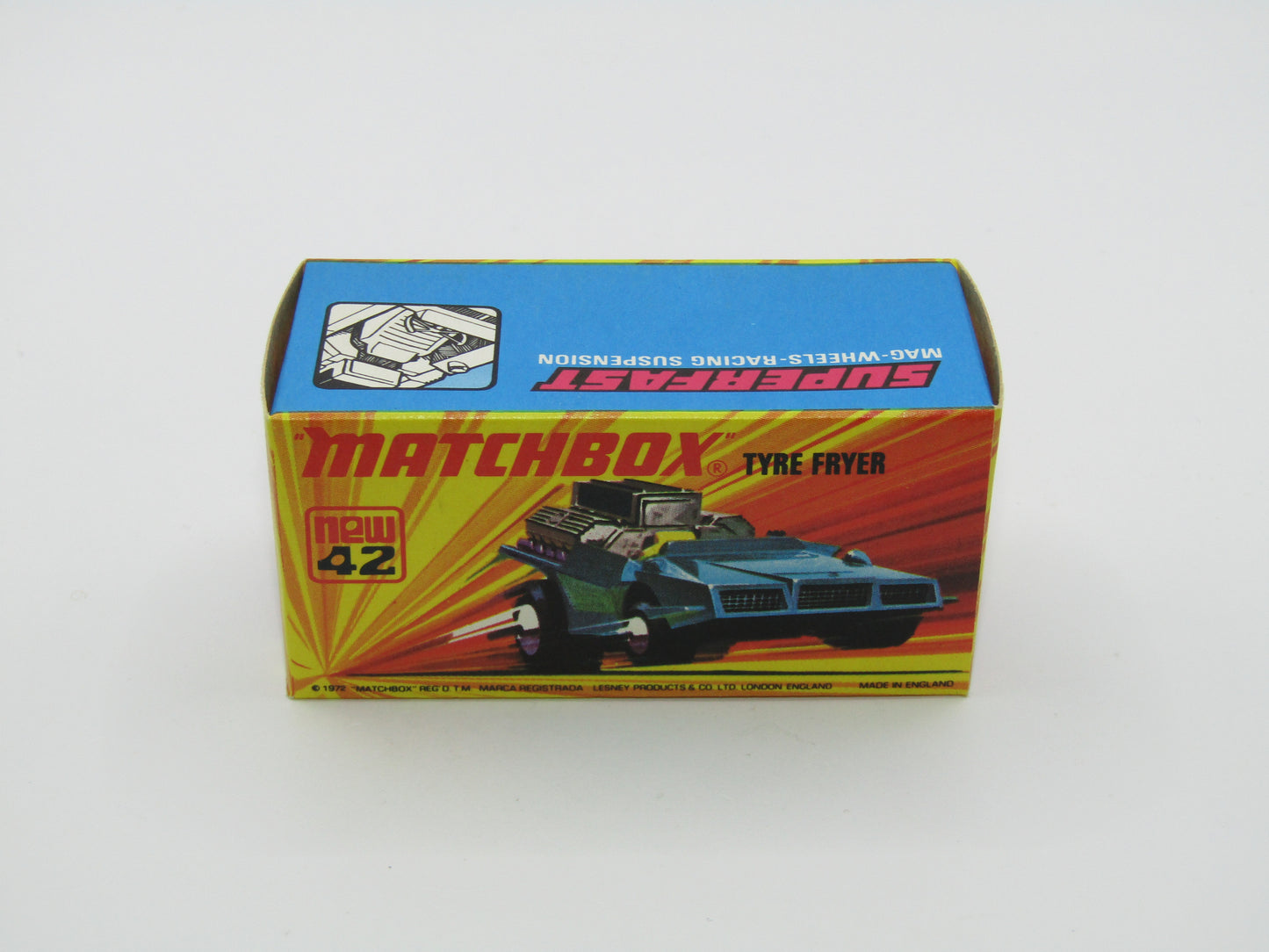 Matchbox Superfast 42B Tyre Fryer DARK YELLOW Interior