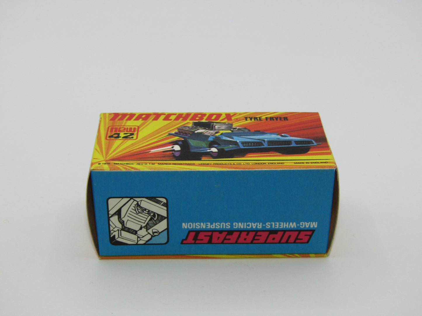 Matchbox Superfast 42B Tyre Fryer DARK YELLOW Interior