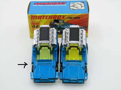 Matchbox Superfast 42B Tyre Fryer LEMON YELLOW Interior