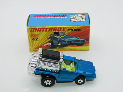Matchbox Superfast 42B Tyre Fryer LEMON YELLOW Interior