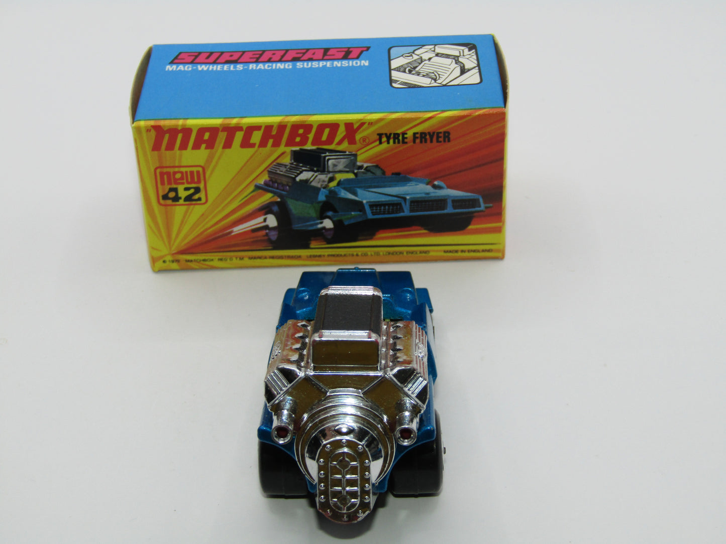 Matchbox Superfast 42B Tyre Fryer LEMON YELLOW Interior